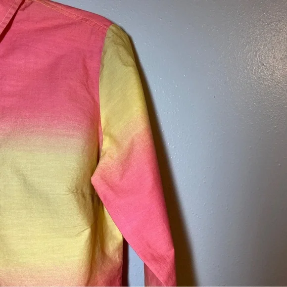 Lemon Grass Ombré Blouse Size Small - Picture 4 of 6